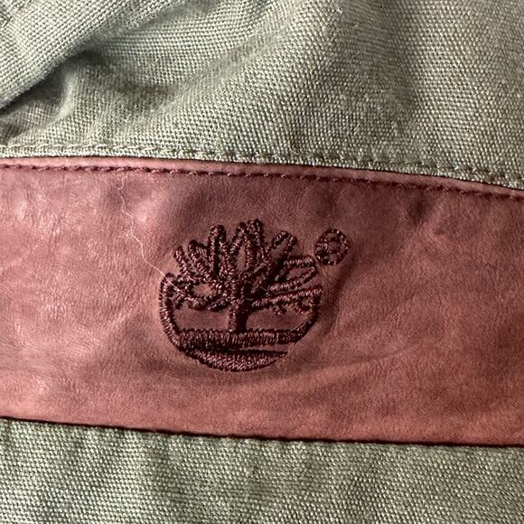 Timberland Weathergear Men's Vintage 1994 Green Canvas Leather Trim Jacket Sz L - Picture 12 of 16